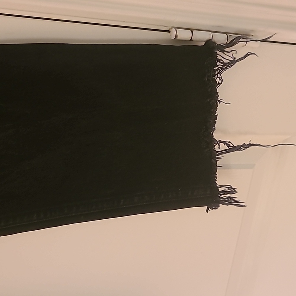 SOLD-Abercrombie & Fitch The 90s Straight Ultra High Rise Jeans Black Raw Hems - Picture 5 of 11